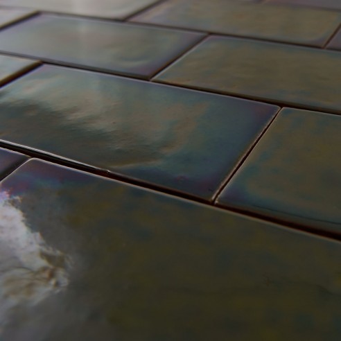 Kraftfliese Rustik Metro, Flaschengrün 10x20