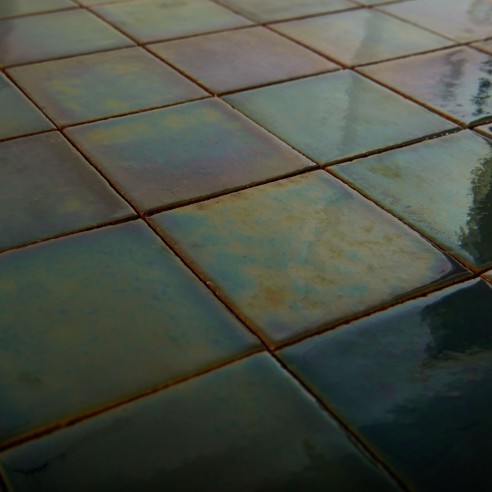 Craftfliese Rustik, Flaschengrün 10x10