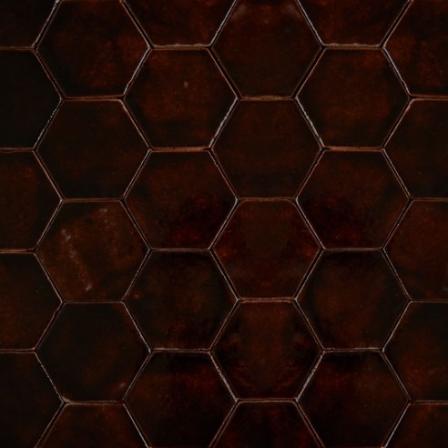 Craftfliese Rustik Bottle Brown Sechseck