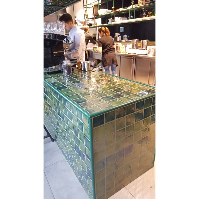 Craftfliese Rustik, Flaschengrün 10x10