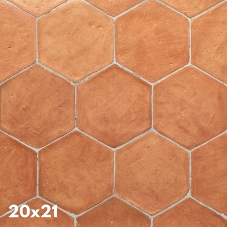 Spanische Cotto-Fliesen, sechseckig, 20x21x2 cm