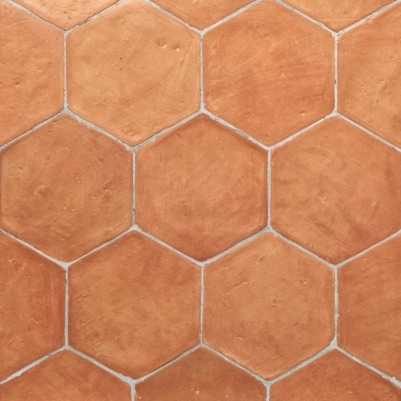 Spanische Cotto-Fliesen, sechseckig, 20x21x2 cm
