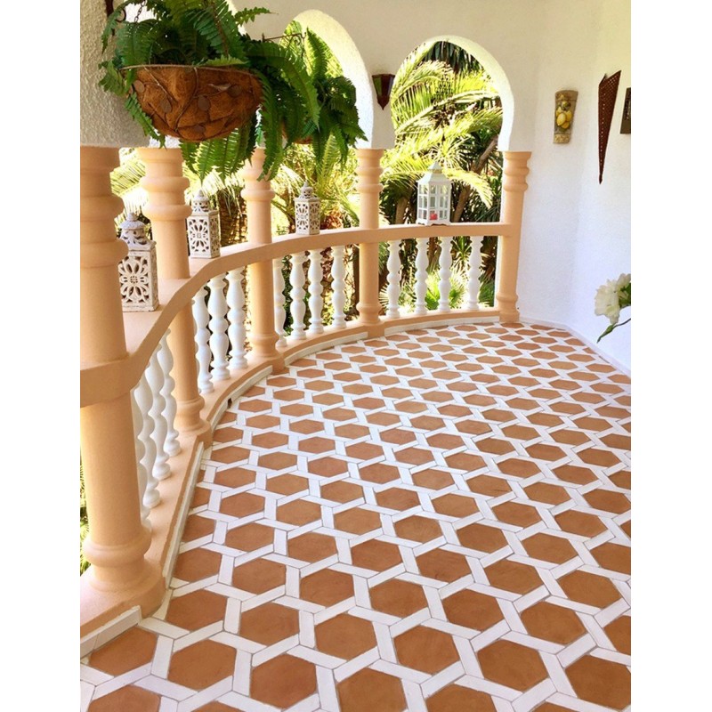 Originale Cotto-Fliesen aus Spanien FIRENZA BIANCO