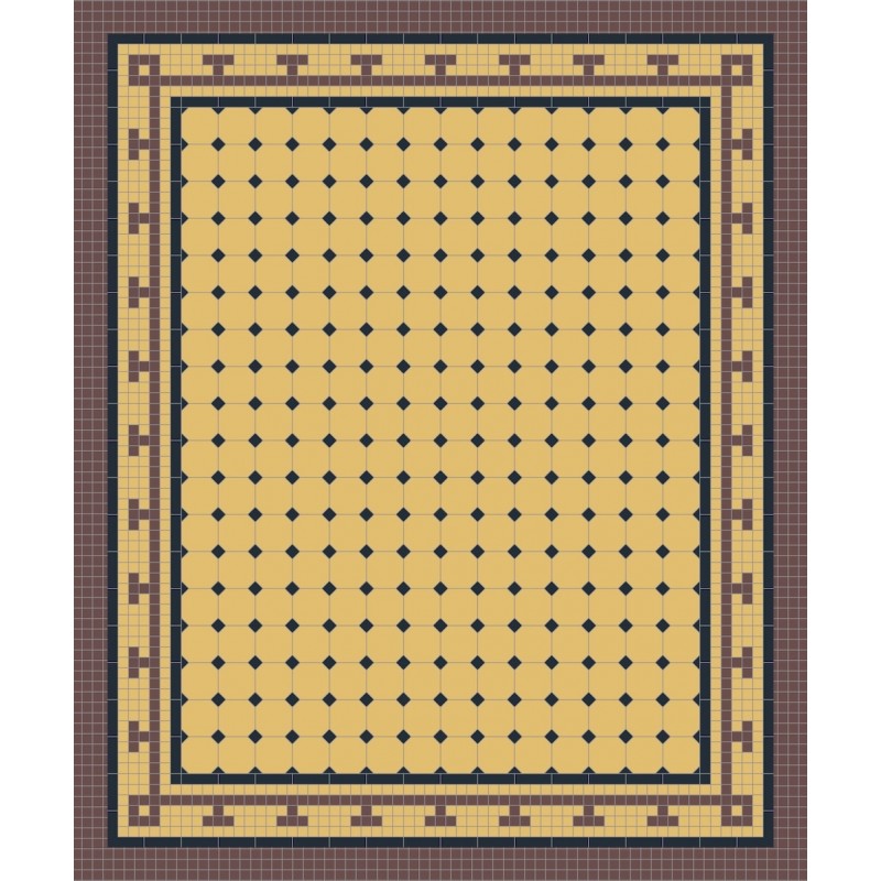 Historisches Oktagon-Mosaik 01