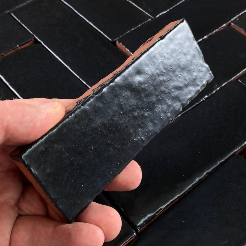 Craftfliese Azulejo, Black Matt 5x15