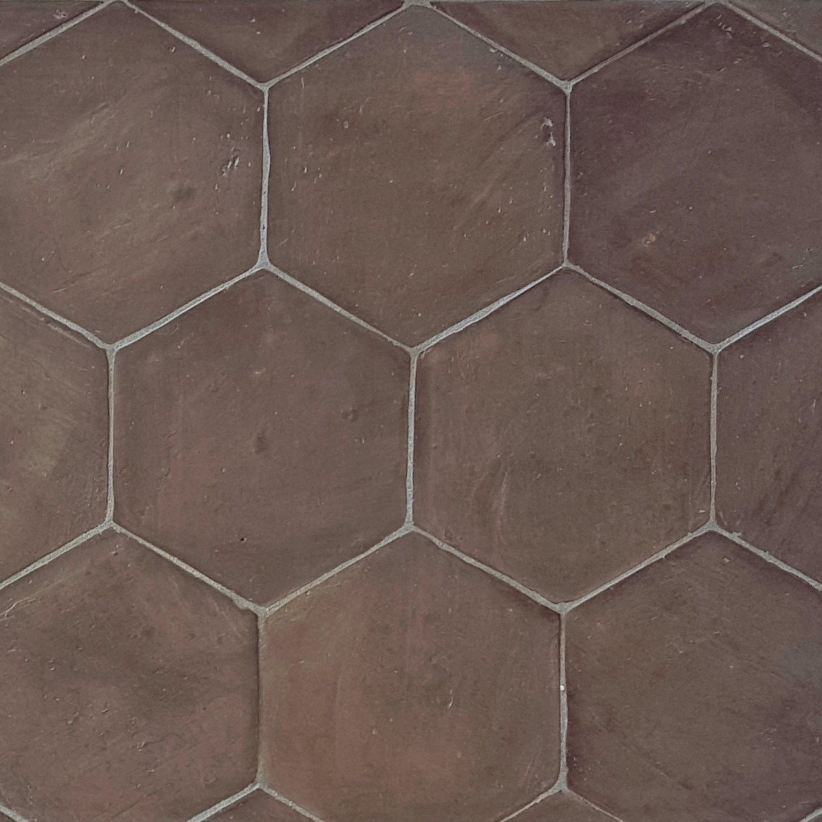 Spanische Cotto-Fliesen, sechseckig GRIS 20x21 – imprägniert mit Farbvertiefung
