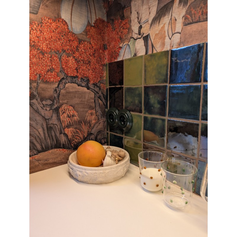 Craftfliese Rustik, Flaschengrün 10x10