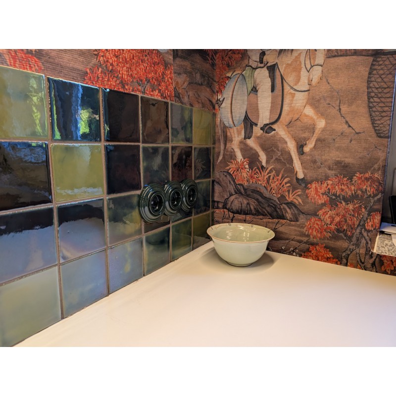 Craftfliese Rustik, Flaschengrün 10x10