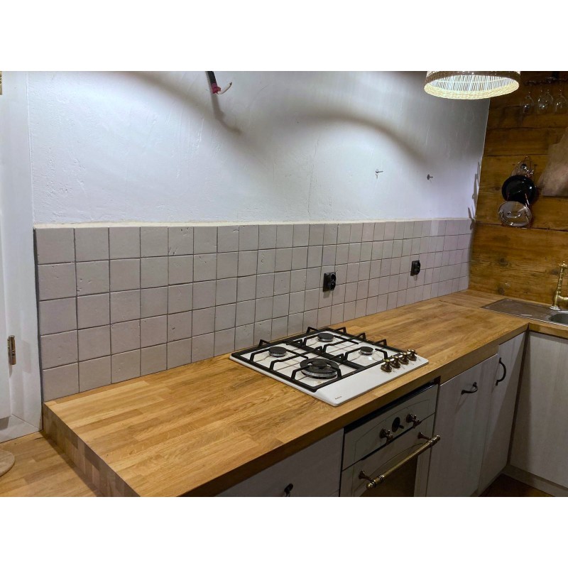 Craftfliese Azulejo, Beige Matt 10x10 in der Küche