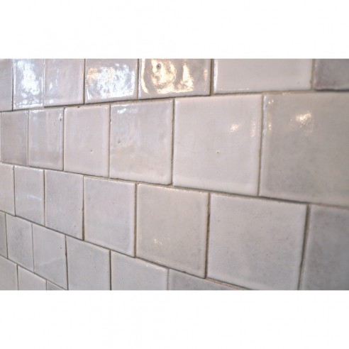 Craftfliese Rustik, Weiß 10x10