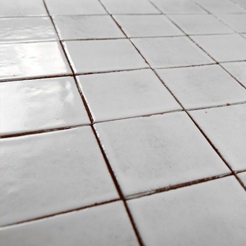 Craftfliese Rustik, Weiß 10x10