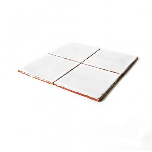 Craftfliese Rustik, Weiß 10x10